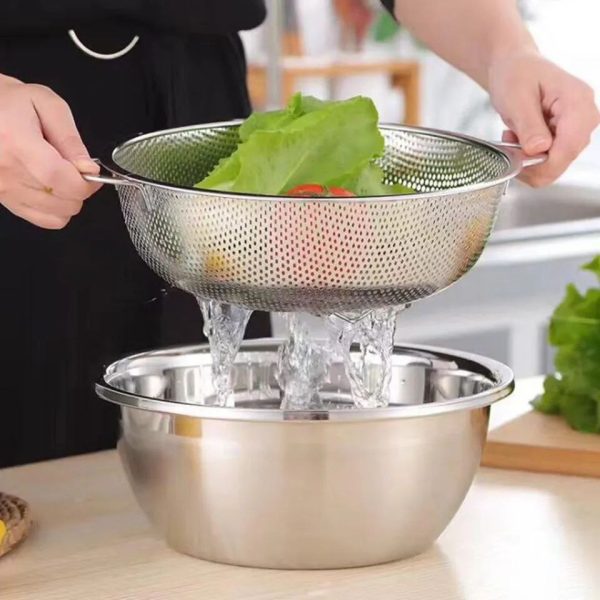 6 In 1 Stainless Colander Sieve And Mesh Bowl 3