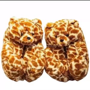 RAINBOW TEDDY BEAE PUSH SLIPPERS