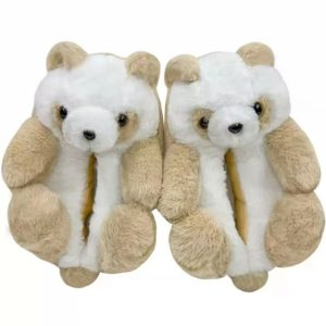 RAINBOW TEDDY BEAE PUSH SLIPPERS